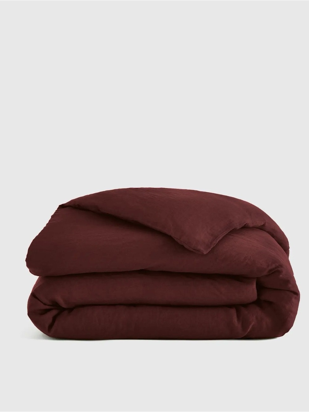 Burgundy European Linen Full/Queen Duvet - Retail $164 - Picture 2 of 9